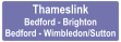 Thameslink Bedford - Brighton Bedford - Wimbledon/Sutton