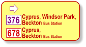  Cyprus, Windsor Park,  Beckton Bus Station 376 678 Cyprus,  Beckton Bus Station