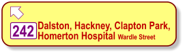  242 Dalston, Hackney, Clapton Park, Homerton Hospital Wardle Street